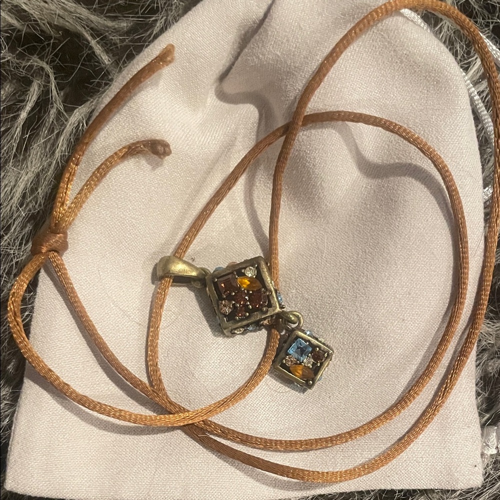 Lia Sophia Elegant Gemstone Pendant Necklace